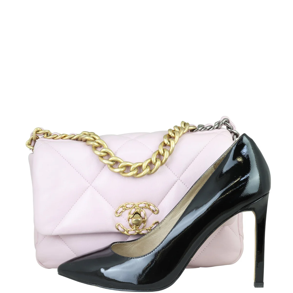 Chanel 19 Flap Bag Medium | Pale Pink - Image 13