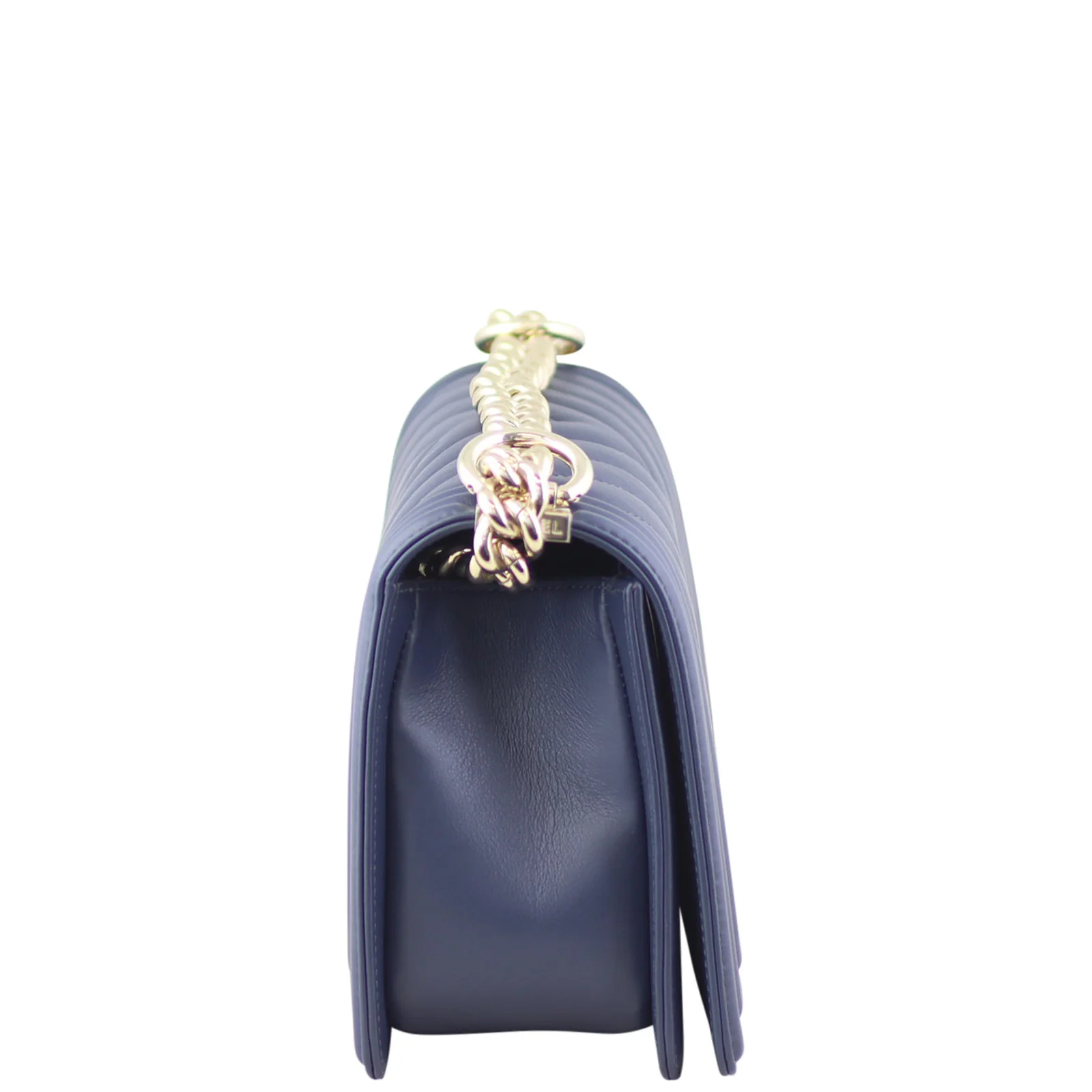 Chanel Boy Chevron Old Medium | Navy Blue - Image 5
