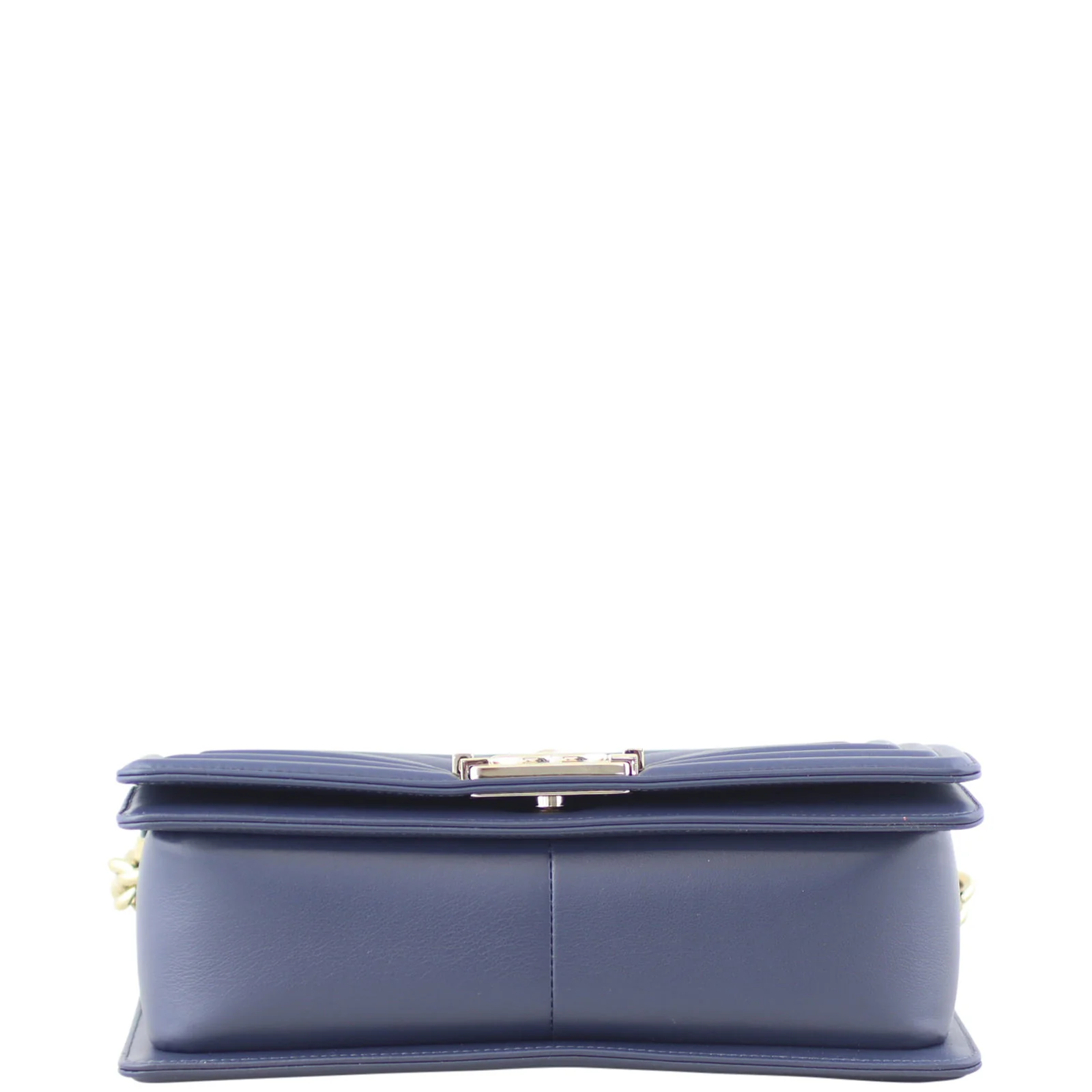 Chanel Boy Chevron Old Medium | Navy Blue - Image 6