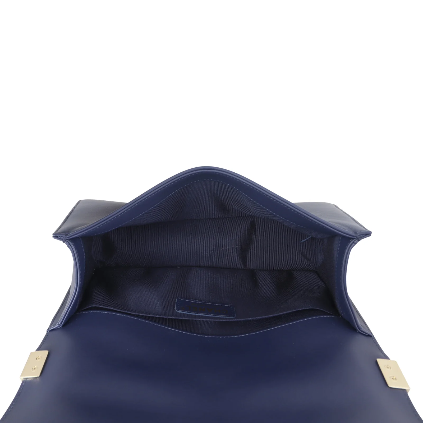 Chanel Boy Chevron Old Medium | Navy Blue - Image 9