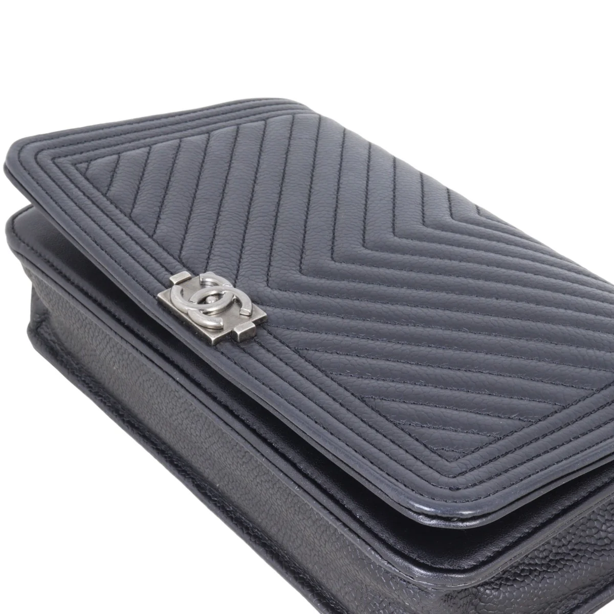 Chanel Boy Wallet on Chain Chevron - Image 7