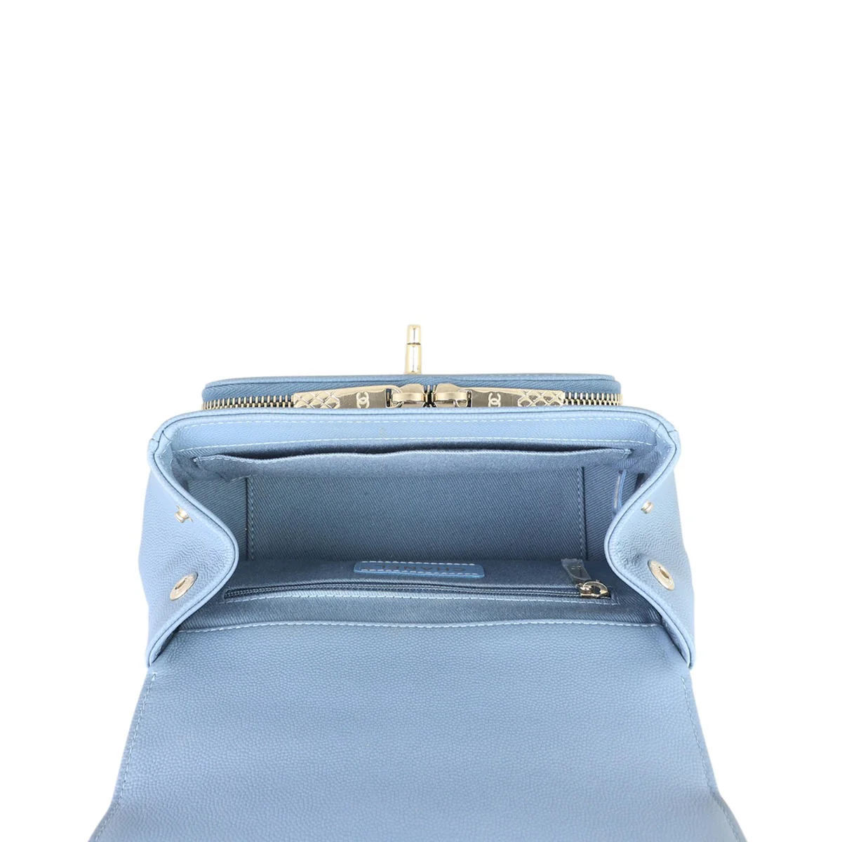 Chanel Business Affinity Small Flap Bag | Muted Slate Blue - Image 11