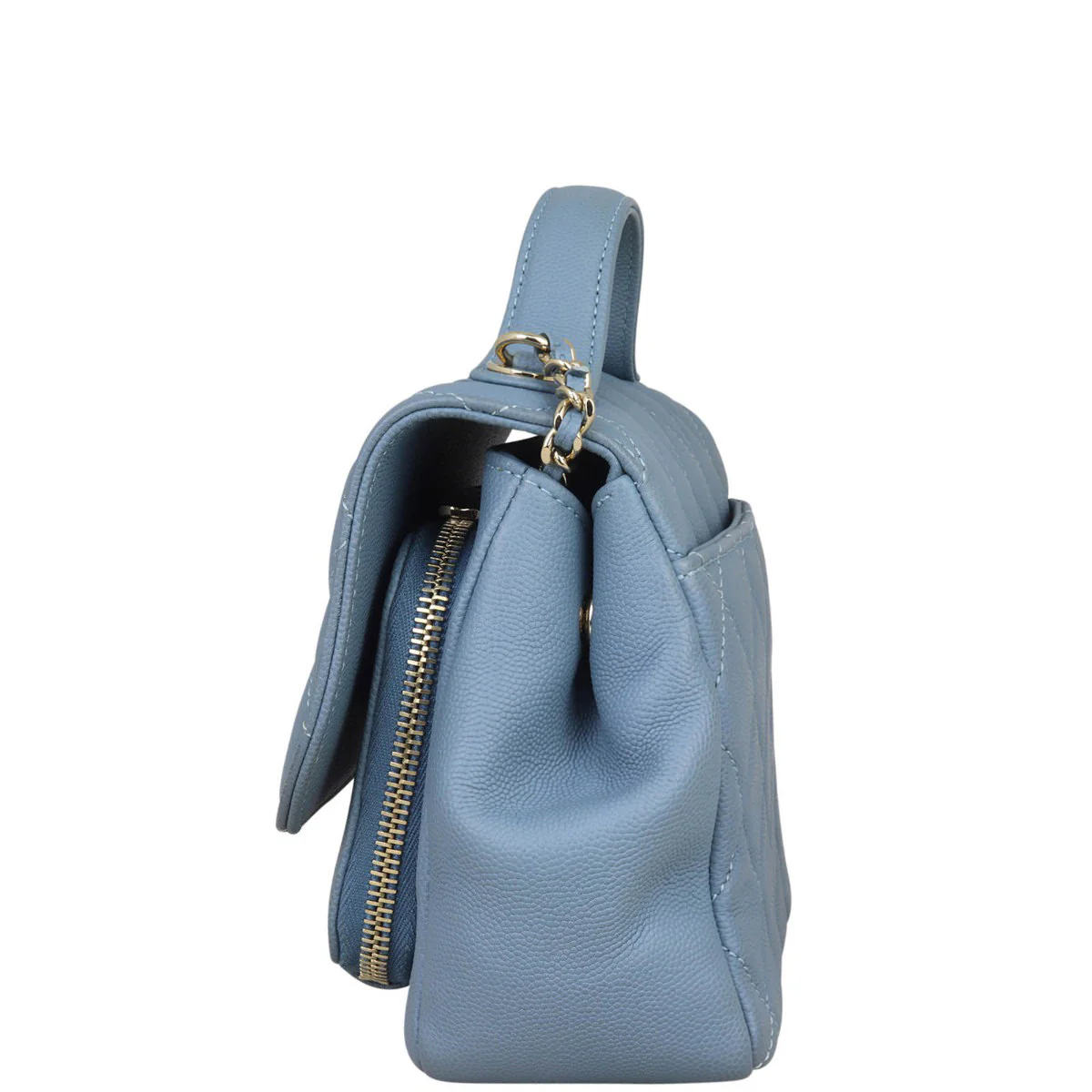 Chanel Business Affinity Small Flap Bag | Muted Slate Blue - Image 5