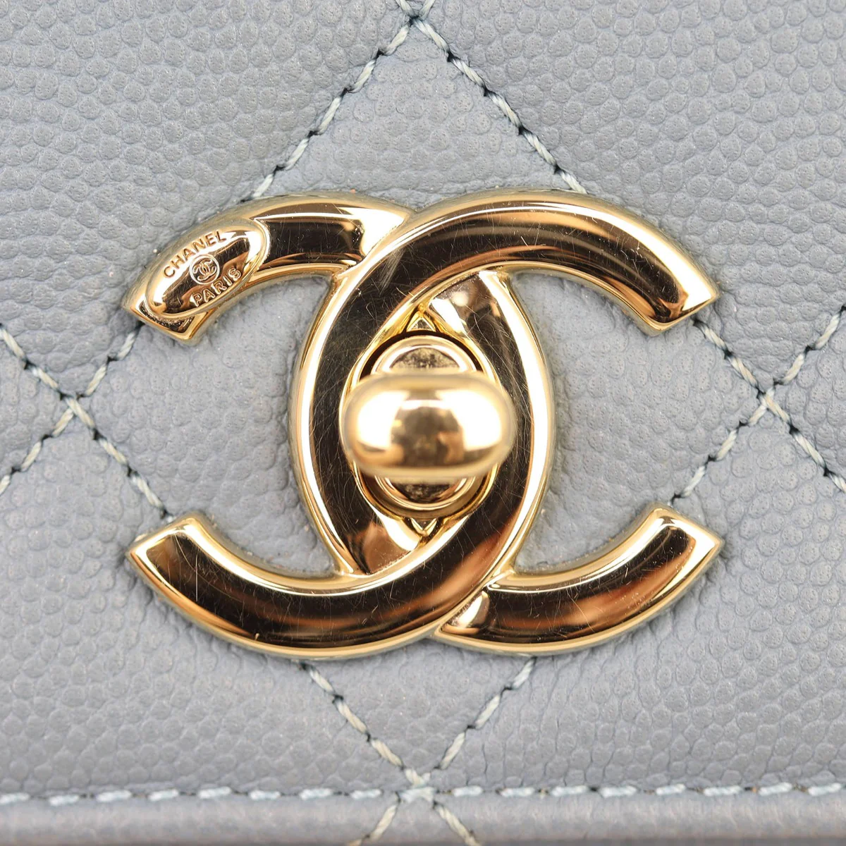 Chanel Business Affinity Small Flap Bag | Muted Slate Blue - Image 9