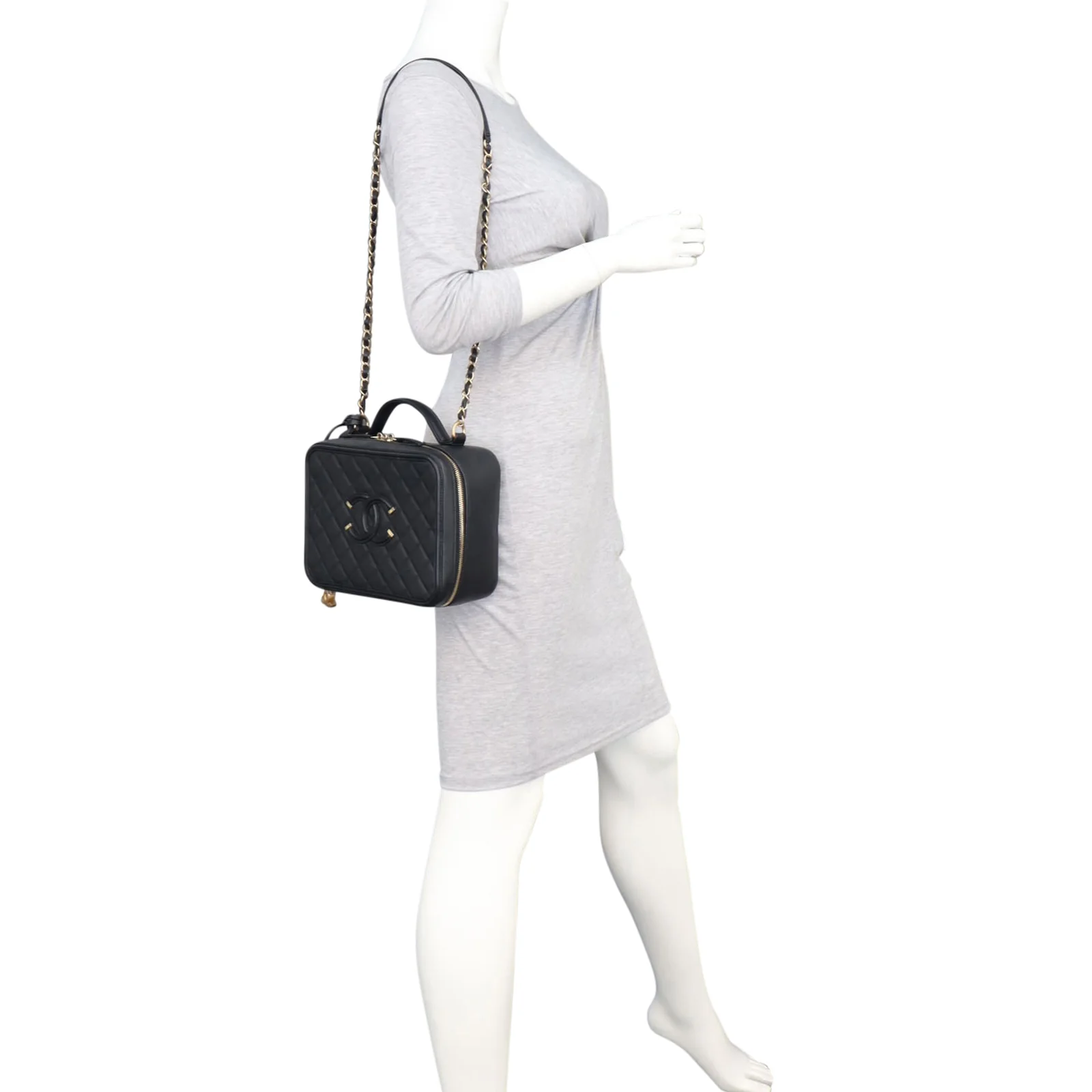 Chanel CC Filigree Vanity Case Large - Image 10