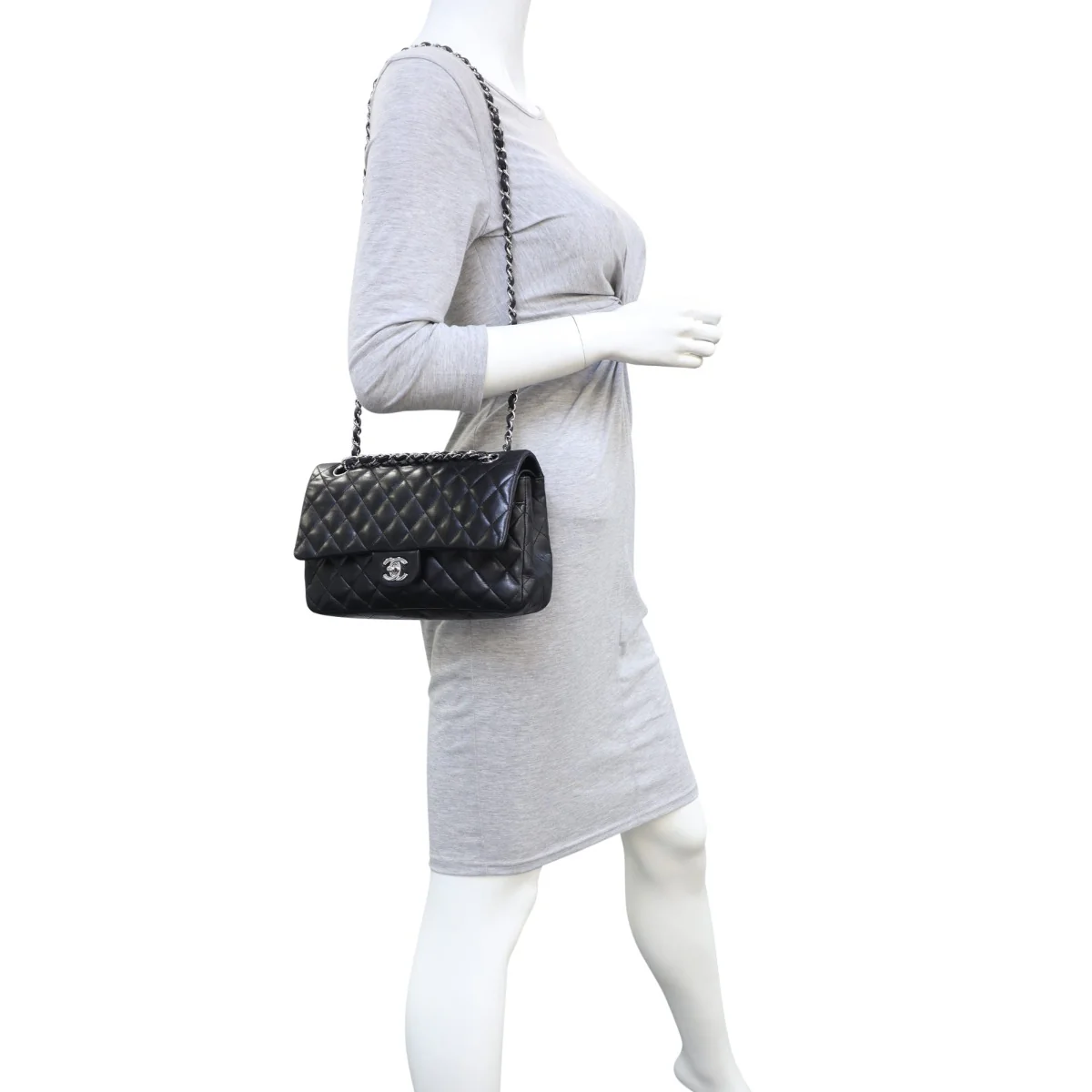 Chanel Classic Double Flap Medium | 13 Series Silver Hardware - Image 16