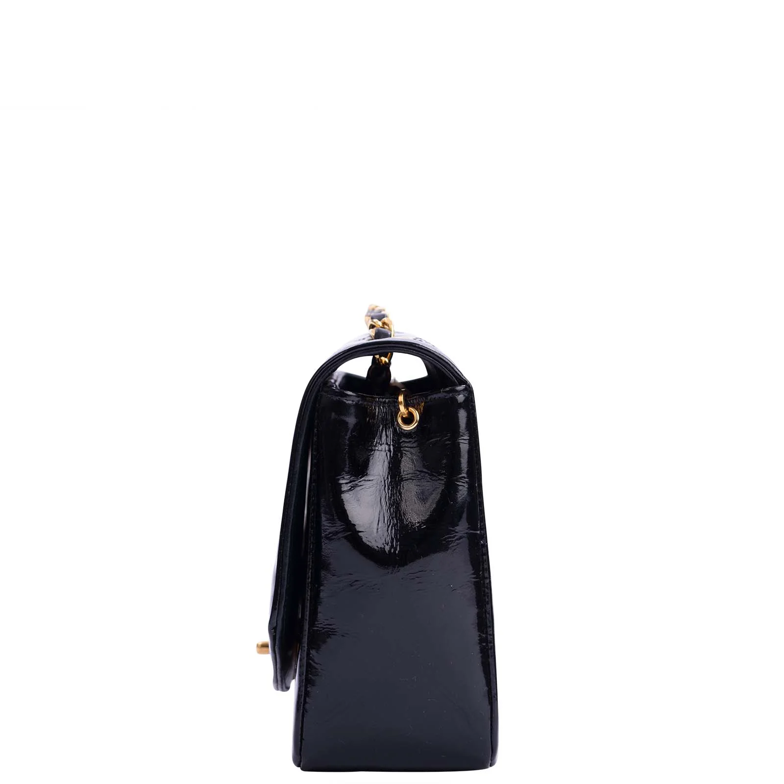 Chanel Quilted Diana Patent Flap Bag | Black GHW - Image 3
