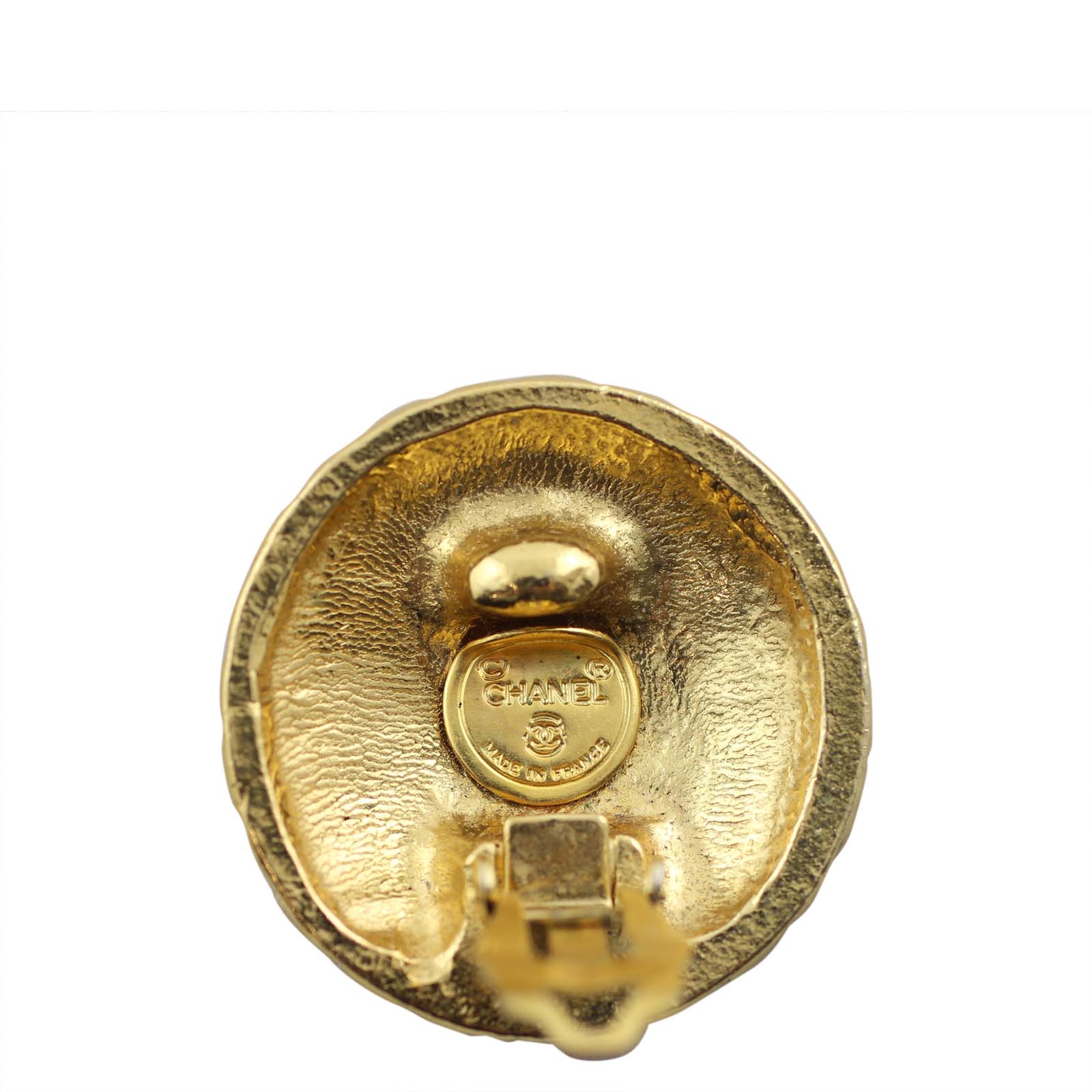 Chanel Vintage Clip on CC Earrings - Image 3