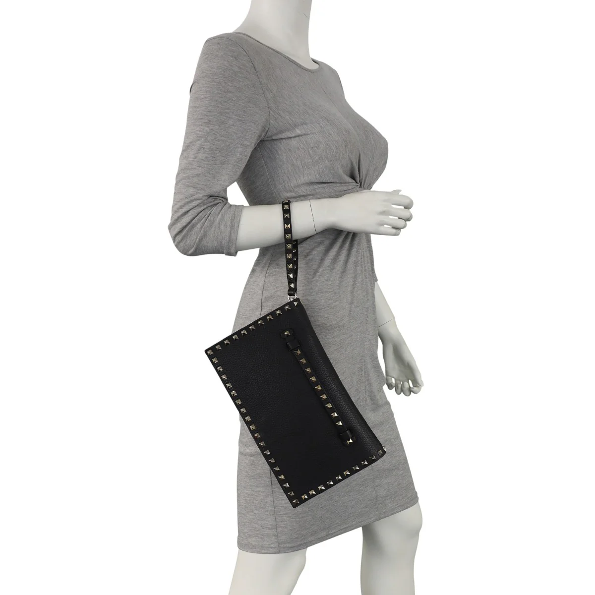 Valentino Rockstud Wristlet Flap Clutch - Image 12